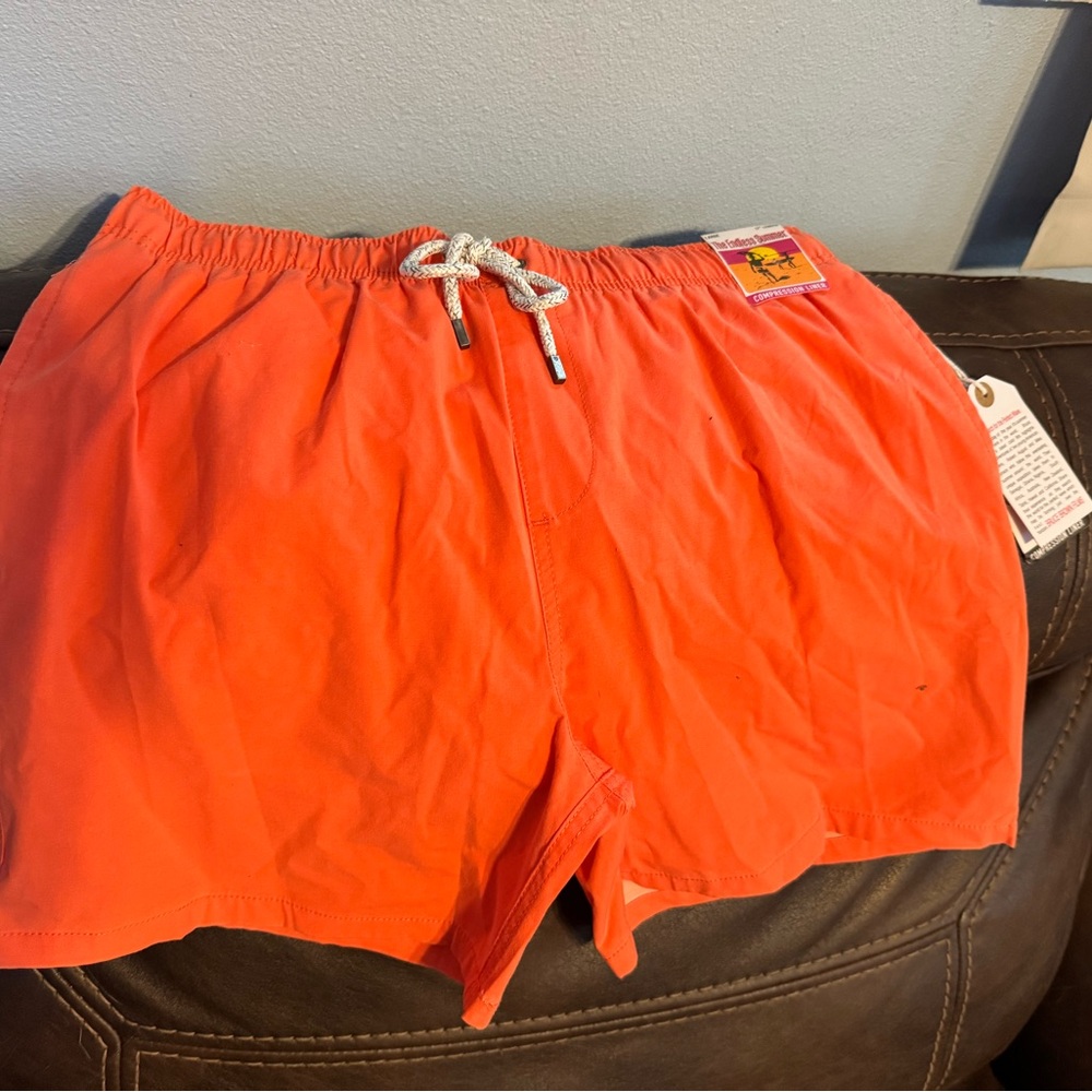 Bright Orange Men's Swim Trunks